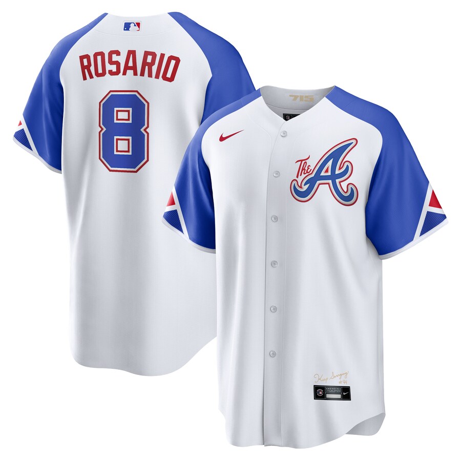 Men's Atlanta Braves Eddie Rosario Nike White City Connect Replica Player Jersey - Jersey