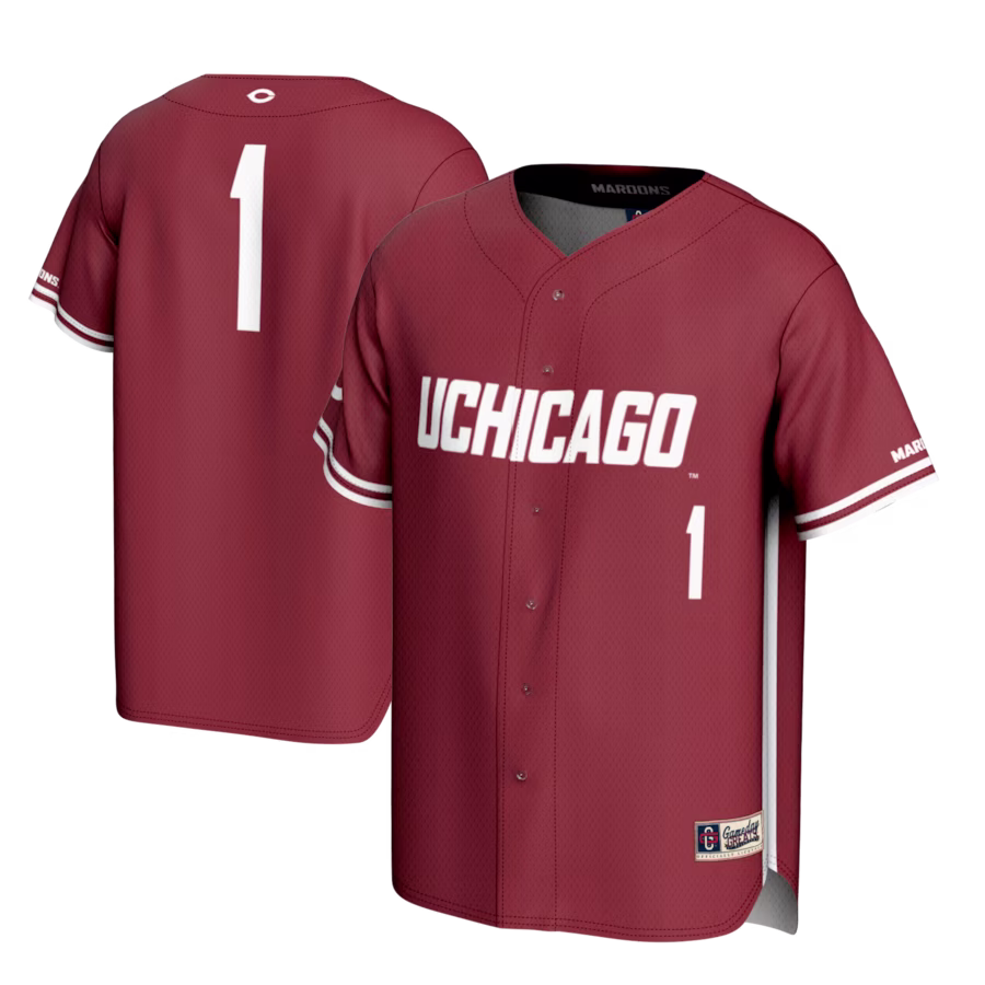 #1 UChicago Maroons GameDay Greats Lightweight Baseball Fashion Jersey - Maroon - Jersey