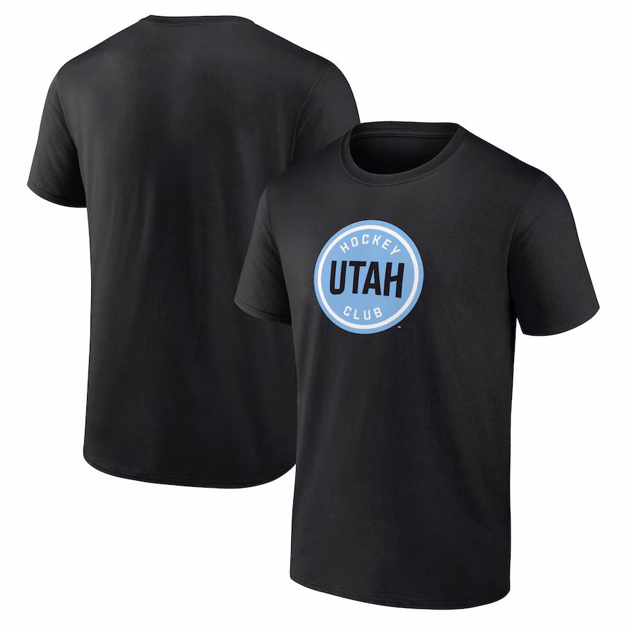 Men's Utah Hockey Club Fanatics Black Draft Logo T-Shirt - Jersey
