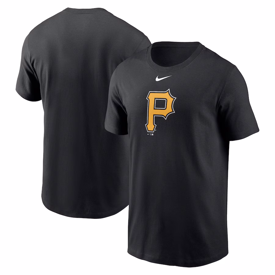 Men's Pittsburgh Pirates Nike Black Fuse Logo T-Shirt - Jersey