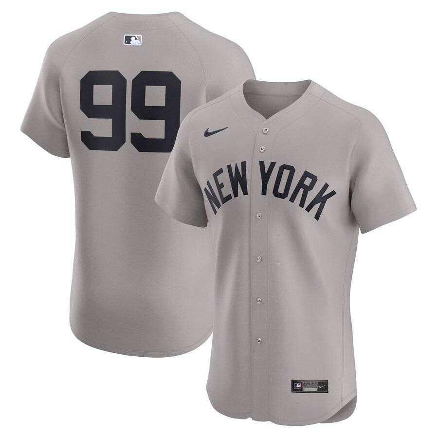 Men's New York Yankees Aaron Judge Nike Gray Road Elite Player Jersey - Jersey