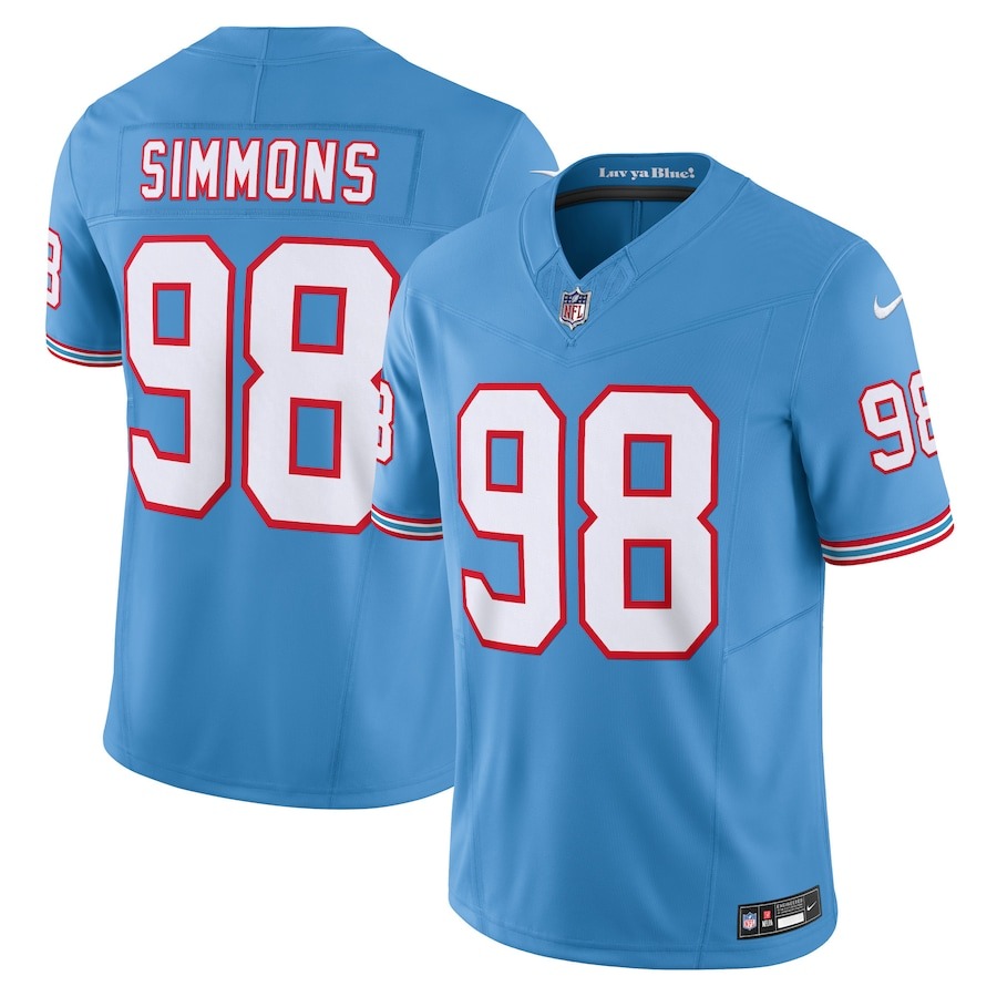 Men's Tennessee Titans Jeffery Simmons Nike Light Blue Vapor F.U.S.E. Limited Jersey - Jersey