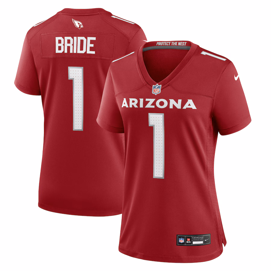 Women's Arizona Cardinals Number 1 Bride Nike Cardinal Game Jersey - Jersey