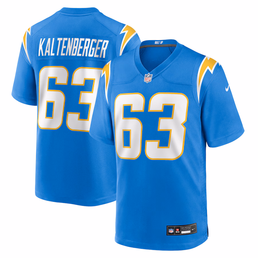 Men's Los Angeles Chargers Josh Kaltenberger Nike Powder Blue Team Game Jersey - Jersey