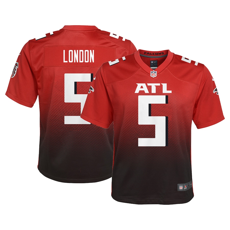 Youth Atlanta Falcons Drake London Nike Red Game Jersey - Jersey