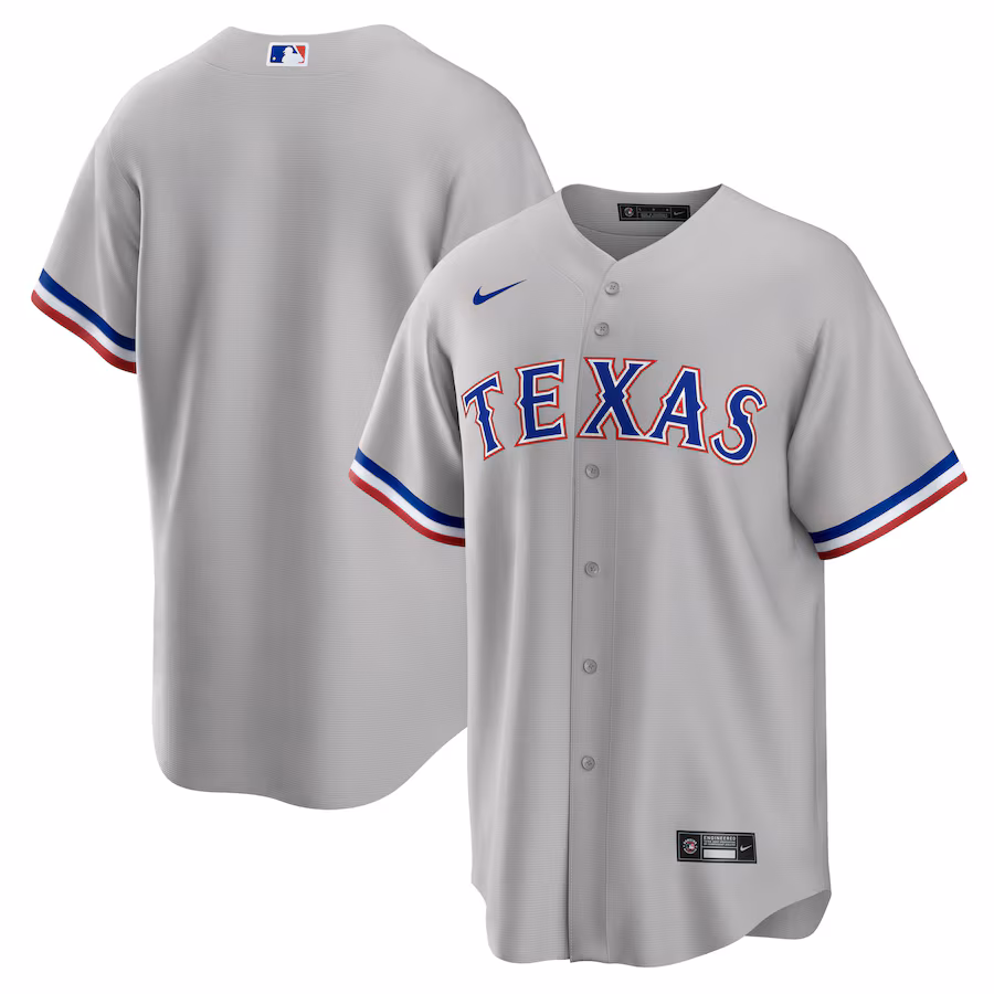 Men's Texas Rangers Nike Gray Road Replica Team Jersey - Jersey