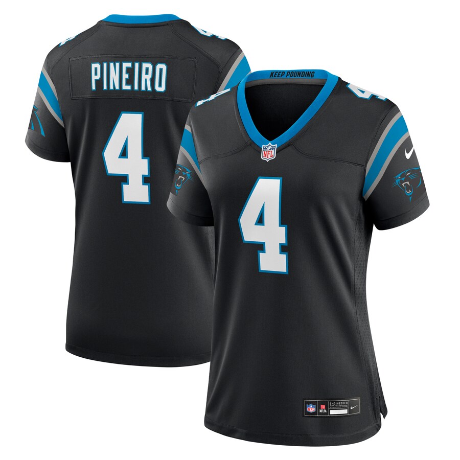 Women's Carolina Panthers Eddy Pineiro Nike Black Team Game Jersey - Jersey