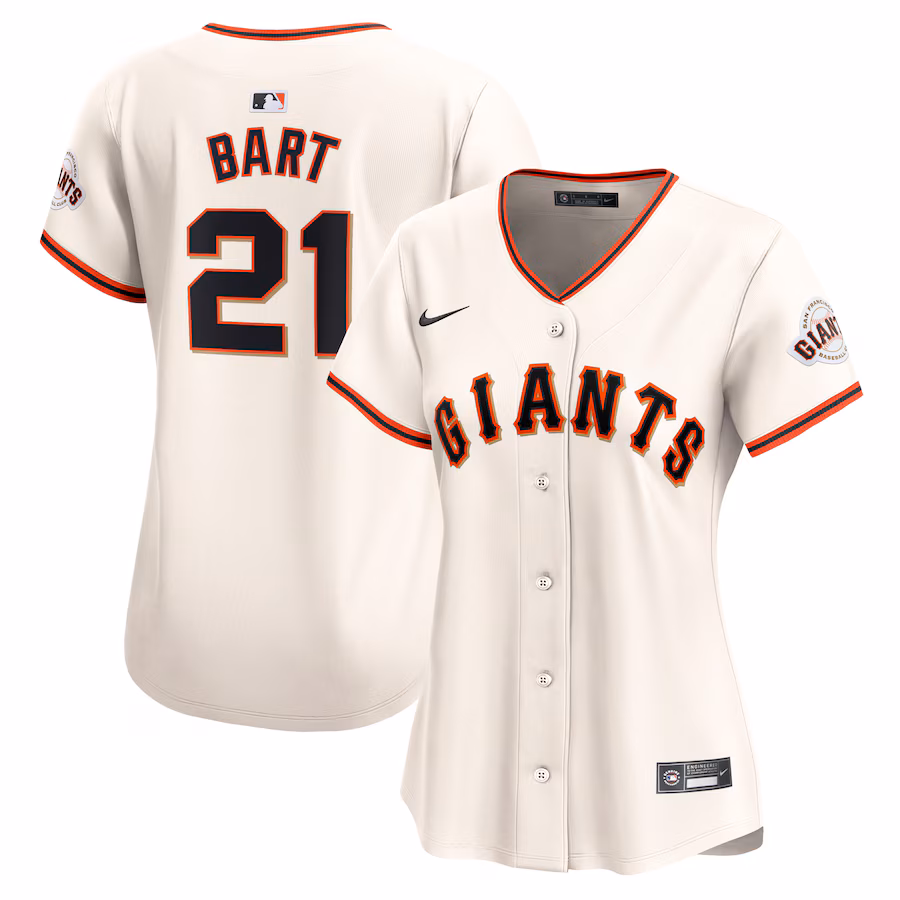 Women's San Francisco Giants Joey Bart Nike Cream Home Limited Player Jersey - Jersey