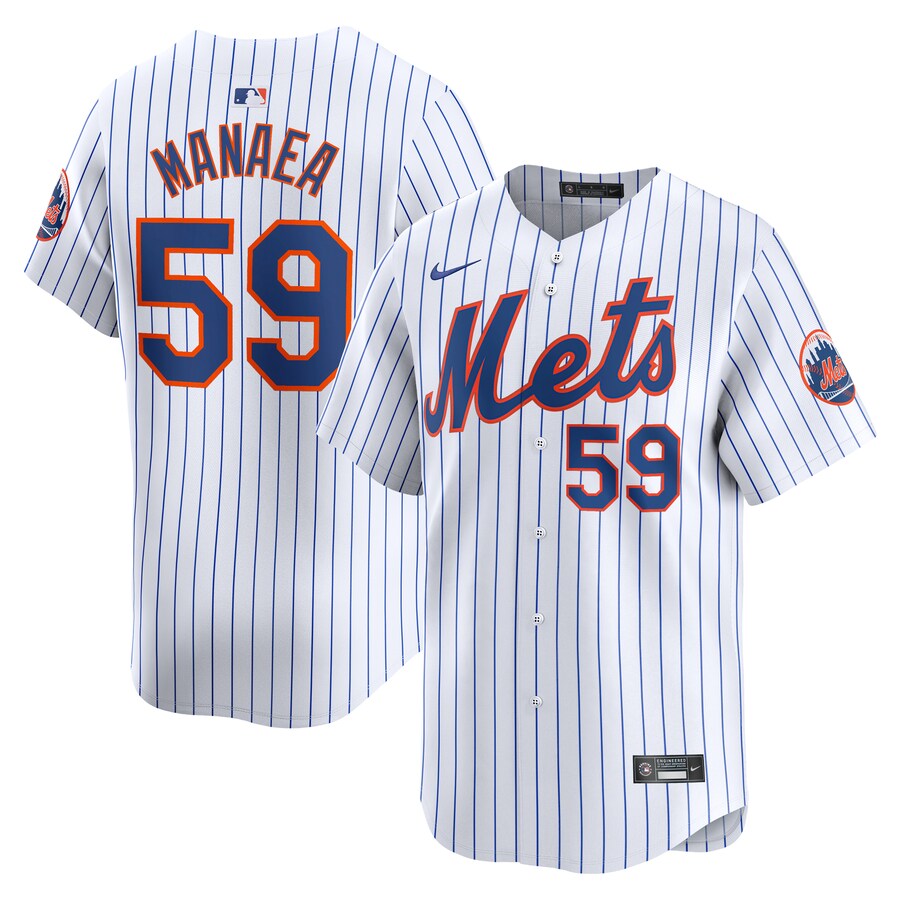 Men's New York Mets Sean Manaea Nike White Home Limited Player Jersey - Jersey