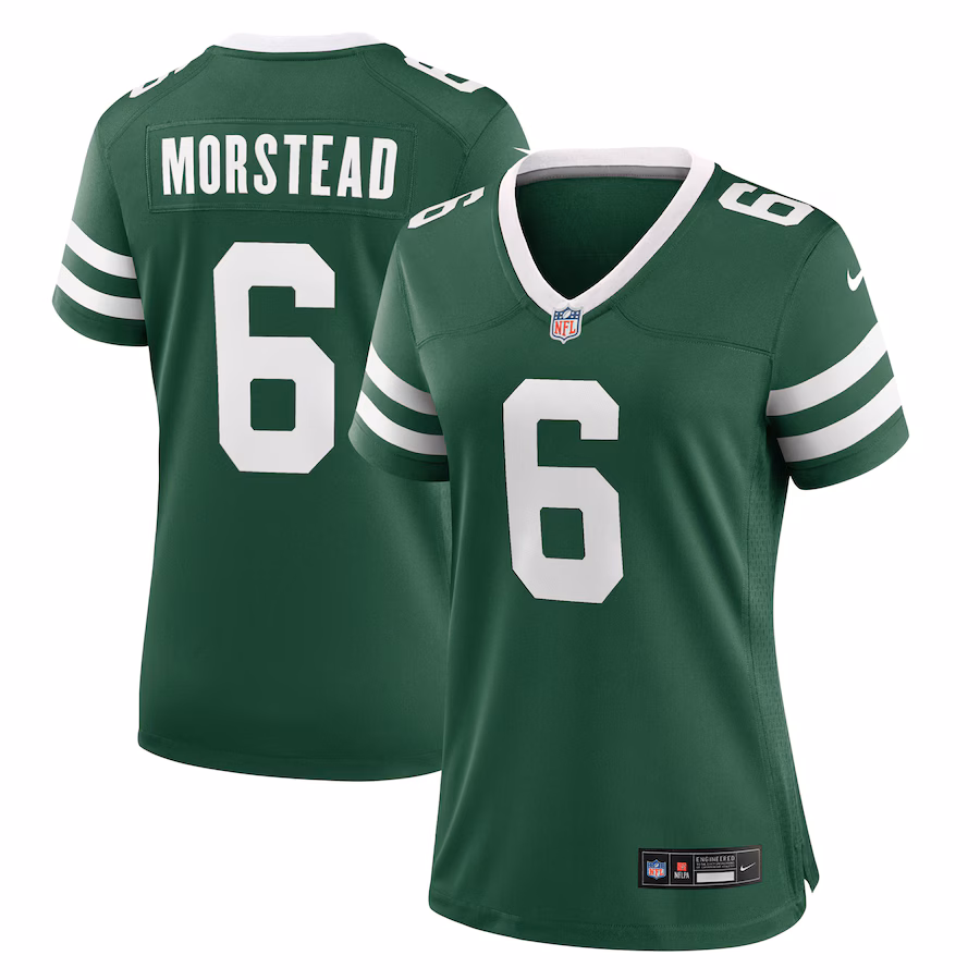 Women's New York Jets Thomas Morstead Nike Legacy Green Team Game Jersey - Jersey