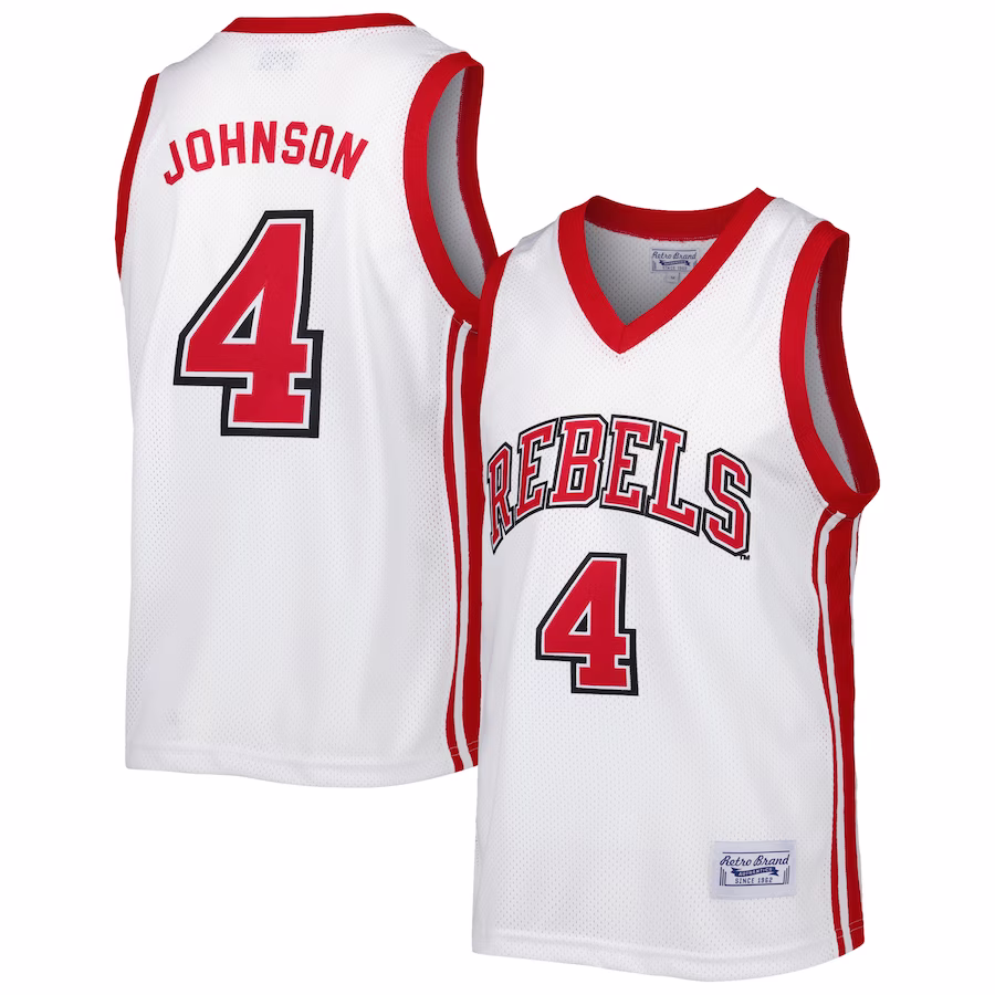 Larry Johnson UNLV Rebels Original Retro Brand Alumni Commemorative Replica Basketball Jersey - White - Jersey