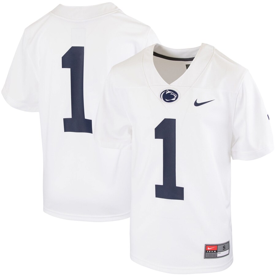 Youth Nike #1 White Penn State Nittany Lions Untouchable Football Jersey - Jersey
