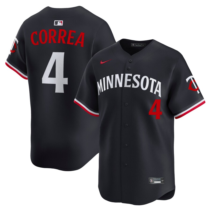 Men's Minnesota Twins Carlos Correa Nike Navy Alternate Limited Jersey - Jersey