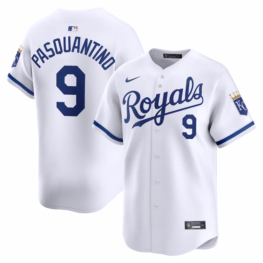 Men's Kansas City Royals Vinnie Pasquantino Nike White Home Limited Player Jersey - Jersey