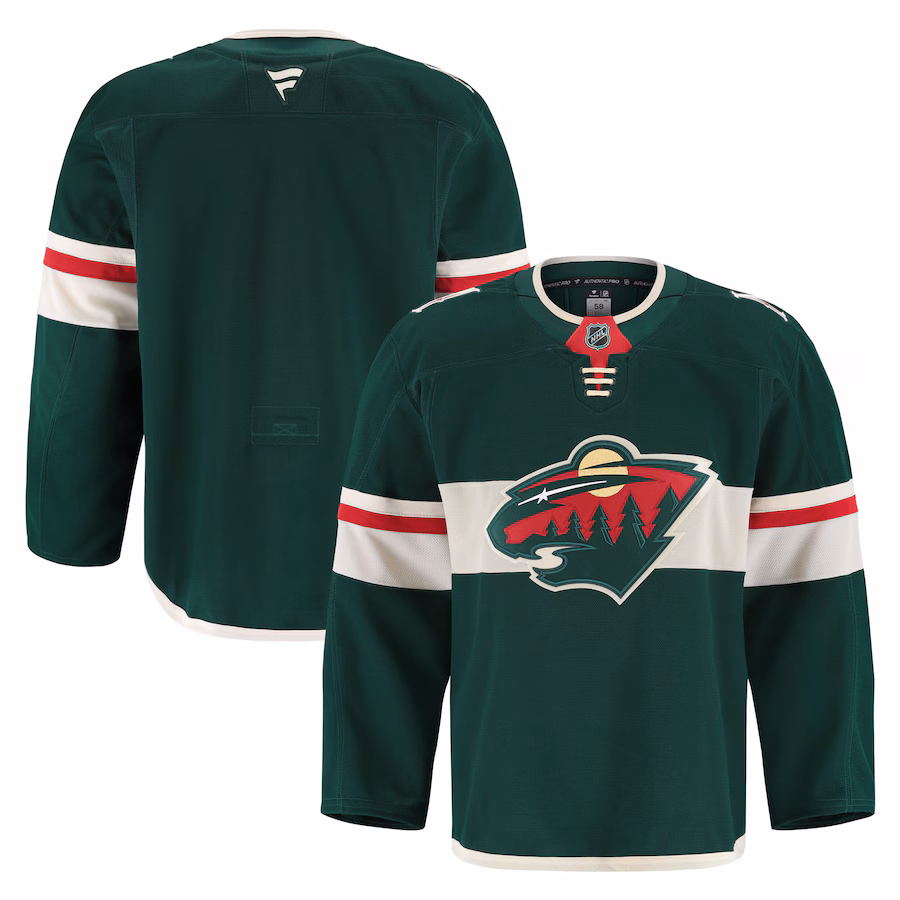 Men's Minnesota Wild Fanatics Green Home Authentic Pro Jersey - Jersey