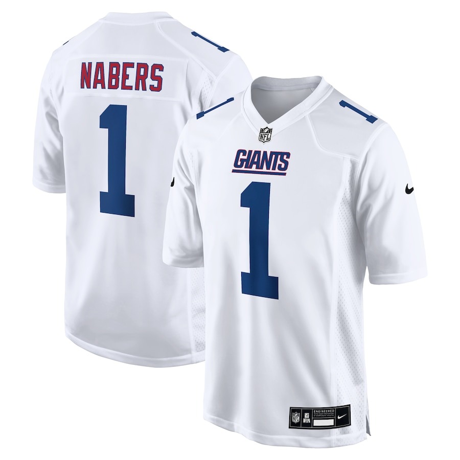 Men's New York Giants Malik Nabers Nike Tundra White Fashion Jersey - Jersey
