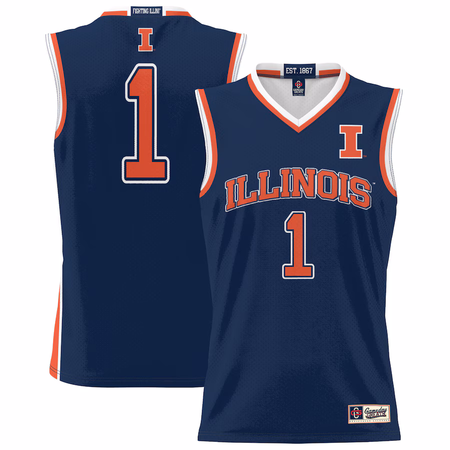 #1 Illinois Fighting Illini GameDay Greats Youth Lightweight Basketball Jersey - Navy - Jersey