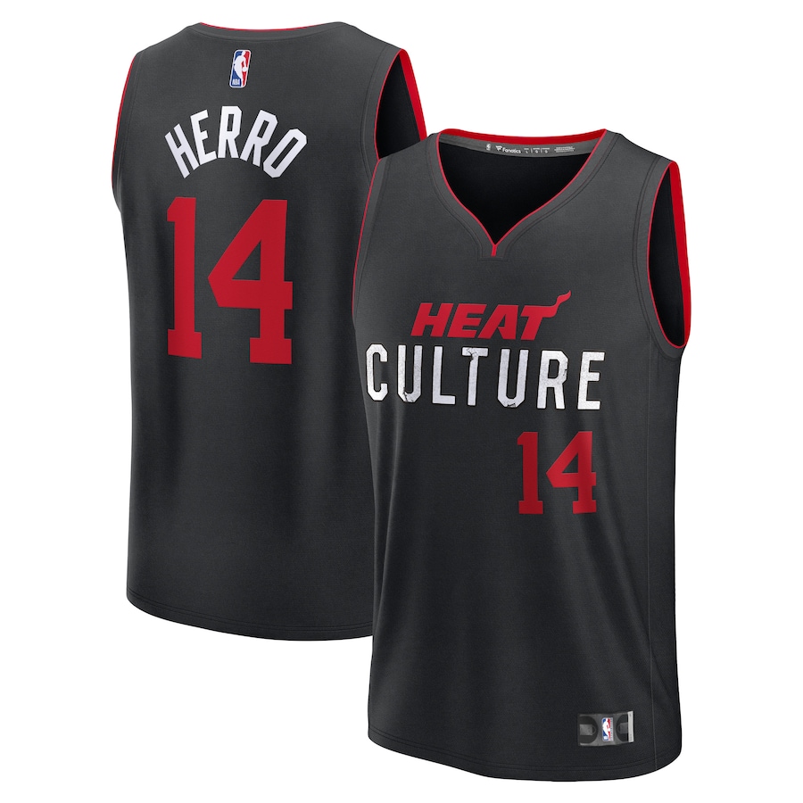 Men's Miami Heat Tyler Herro Fanatics Black Fast Break Jersey - City Edition - Jersey