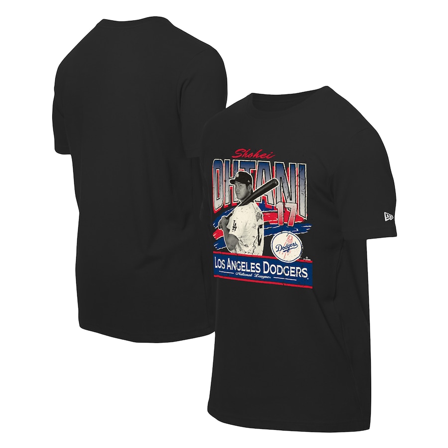 Men's Los Angeles Dodgers Shohei Ohtani New Era Black Batter Up T-Shirt - Jersey