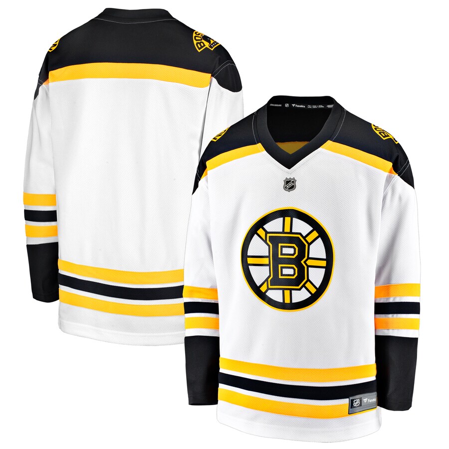 Youth Boston Bruins  Fanatics Branded White Breakaway Replica Away Jersey - Jersey