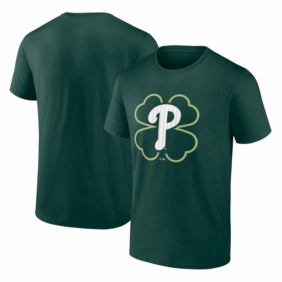 Men's Philadelphia Phillies Green Clover Badge T-Shirt - Jersey
