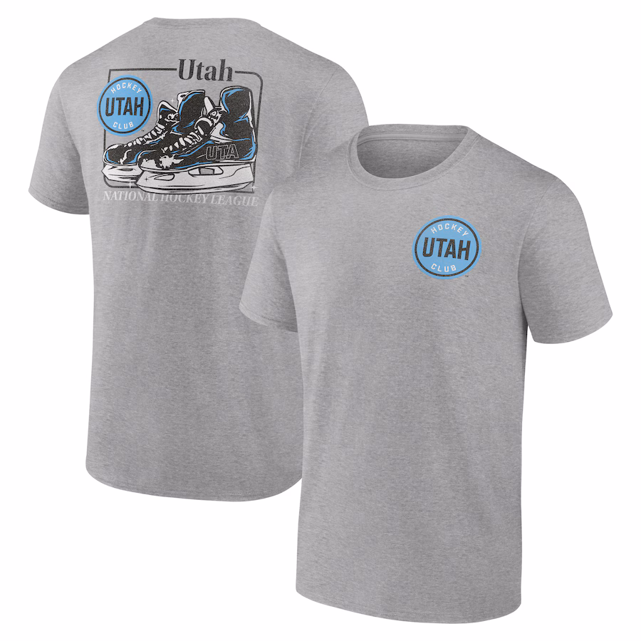 Men's Utah Hockey Club Heather Gray Glory Skates T-Shirt - Jersey