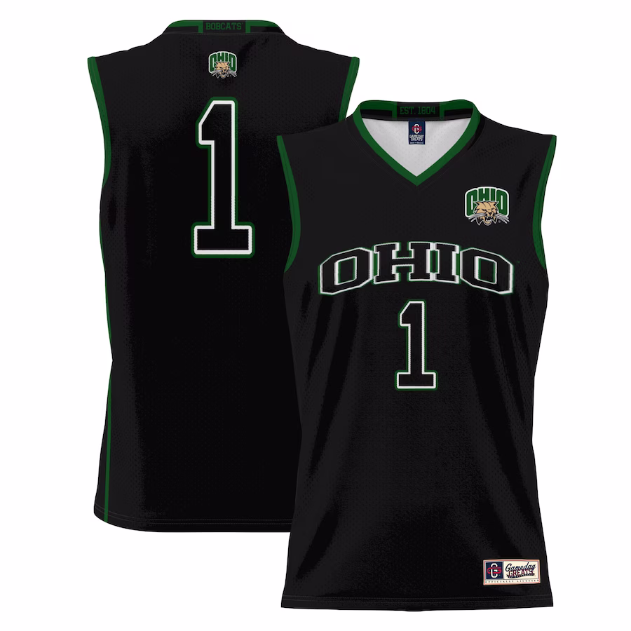 #1 Ohio Bobcats GameDay Greats Youth Lightweight Basketball Jersey - Black - Jersey