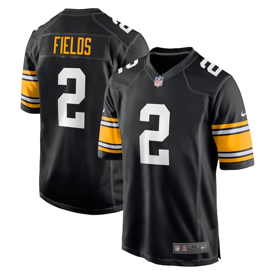 Men's Pittsburgh Steelers Justin Fields Nike Black  Alternate Game Jersey - Jersey