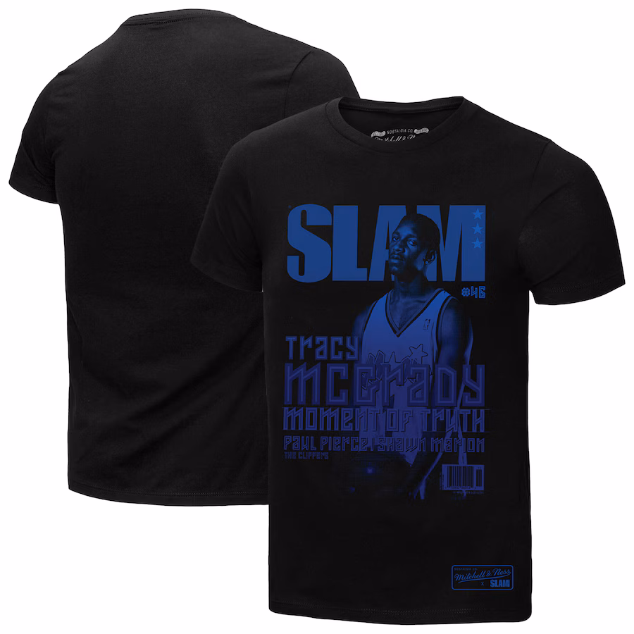 Men's Orlando Magic Tracy McGrady Mitchell & Ness Black SLAM Gradient T-Shirt - Jersey