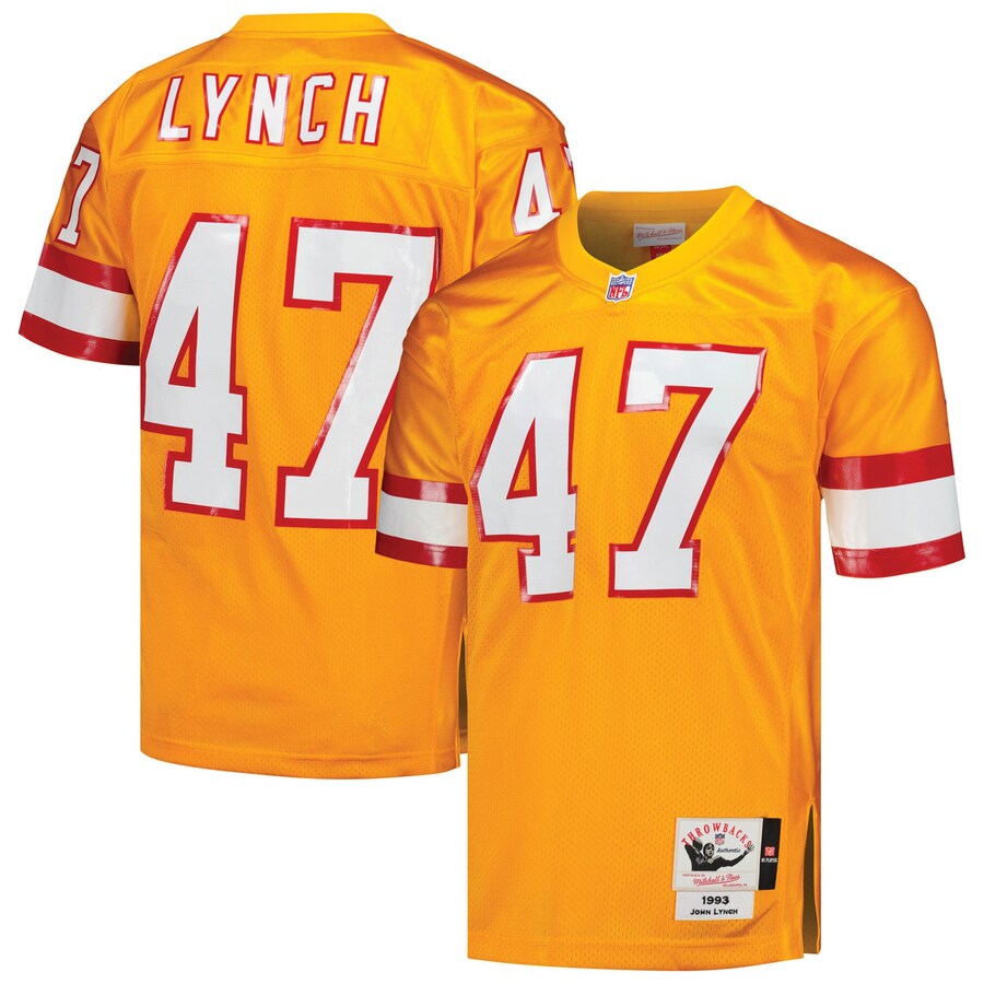 Men's Tampa Bay Buccaneers 1993 John Lynch Mitchell & Ness Orange Authentic Throwback Retired Player Jersey - Jersey