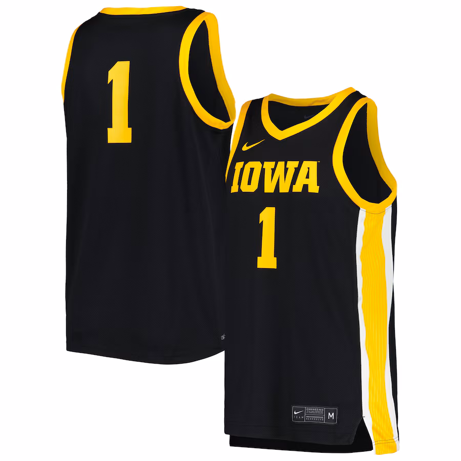 Men's Nike Black Iowa Hawkeyes Replica Jersey - Jersey