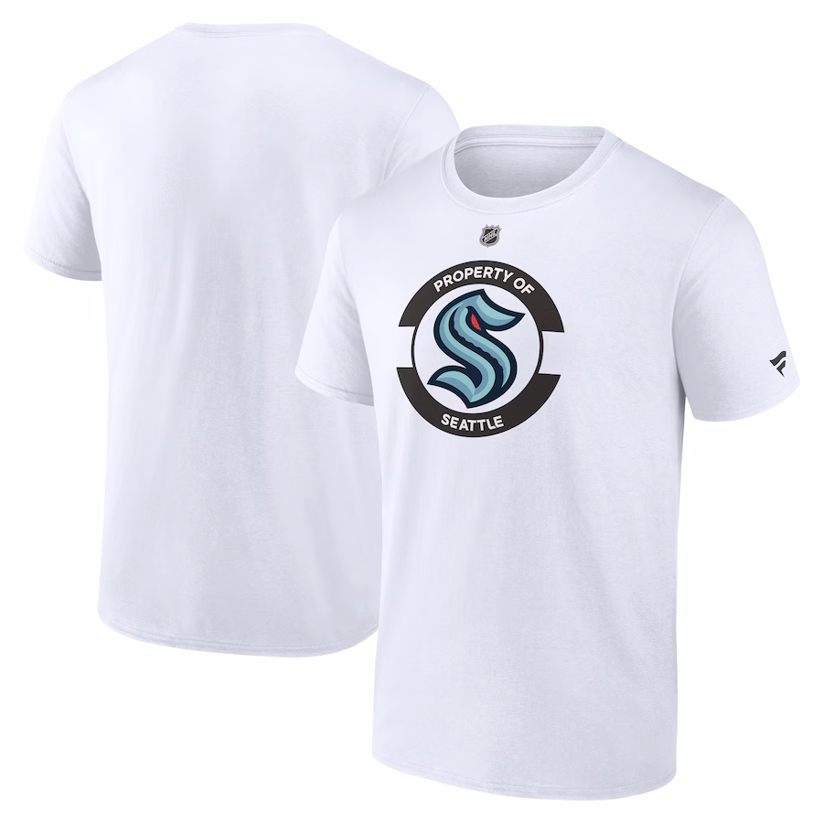 Men's Seattle Kraken Fanatics White Authentic Pro Core Secondary T-Shirt - Jersey