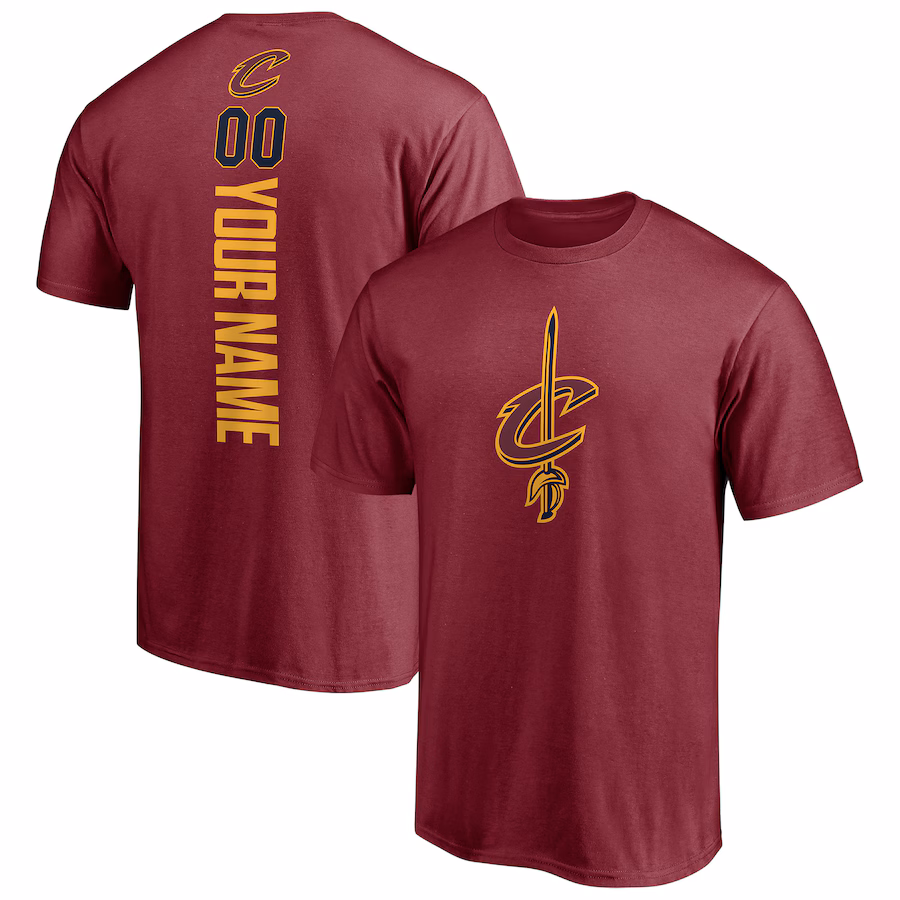 Men's Cleveland Cavaliers Wine Playmaker Personalized Name & Number T-Shirt - Jersey