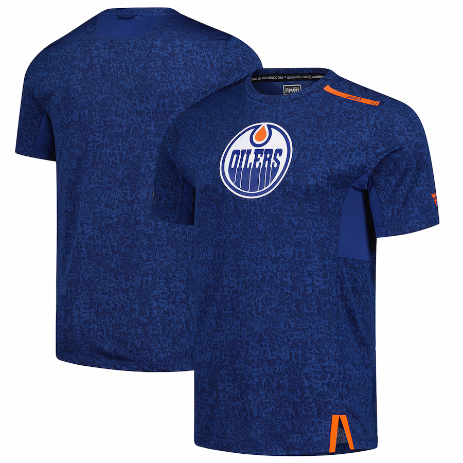 Men's Edmonton Oilers Fanatics Royal Authentic Pro Performance T-Shirt - Jersey