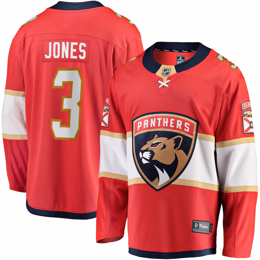 Men's Florida Panthers Seth Jones Fanatics Red Home Breakaway Jersey - Jersey