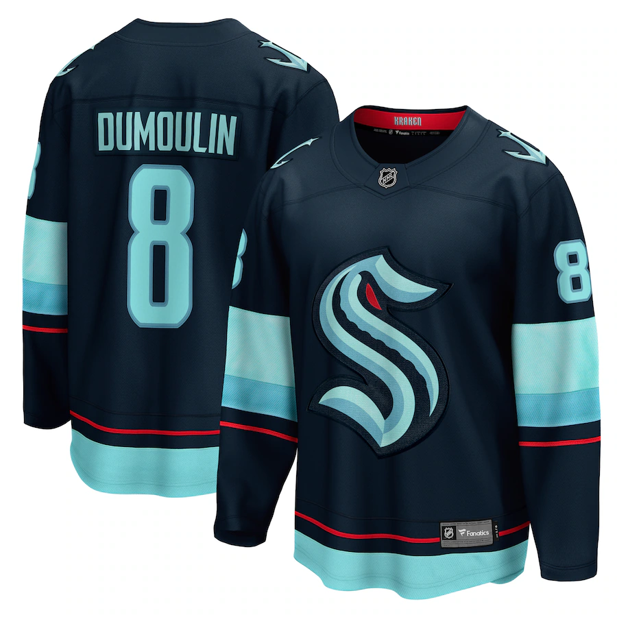 Men's Seattle Kraken Brian Dumoulin Fanatics Deep Sea Blue Home Breakaway Player Jersey - Jersey