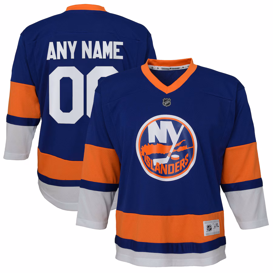 Youth New York Islanders Royal Home Replica Custom Jersey - Jersey