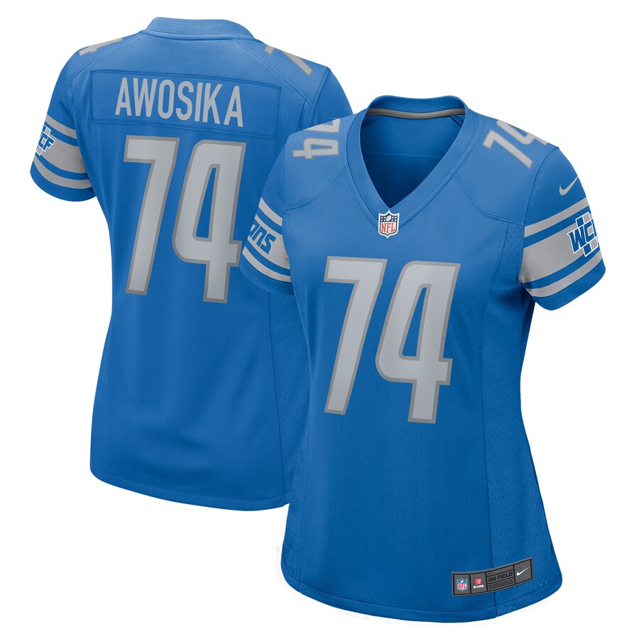 Women's Detroit Lions Kayode Awosika Nike Blue Home Game Player Jersey - Jersey