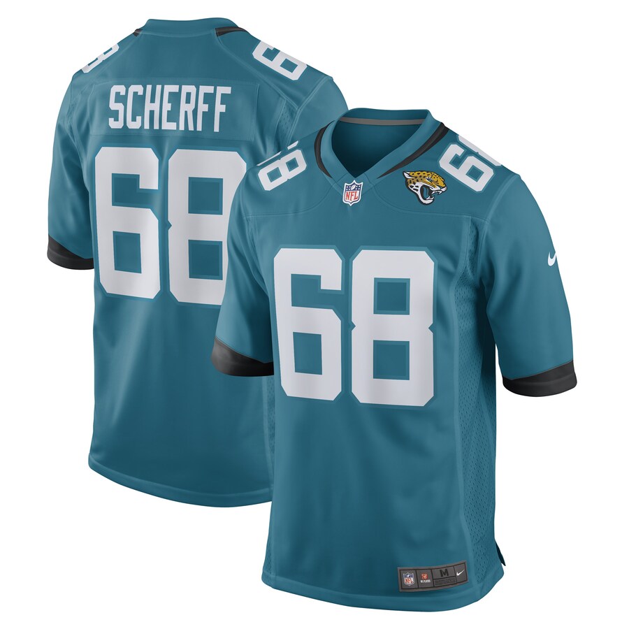 Men's Jacksonville Jaguars Brandon Scherff Nike Teal Game Player Jersey - Jersey