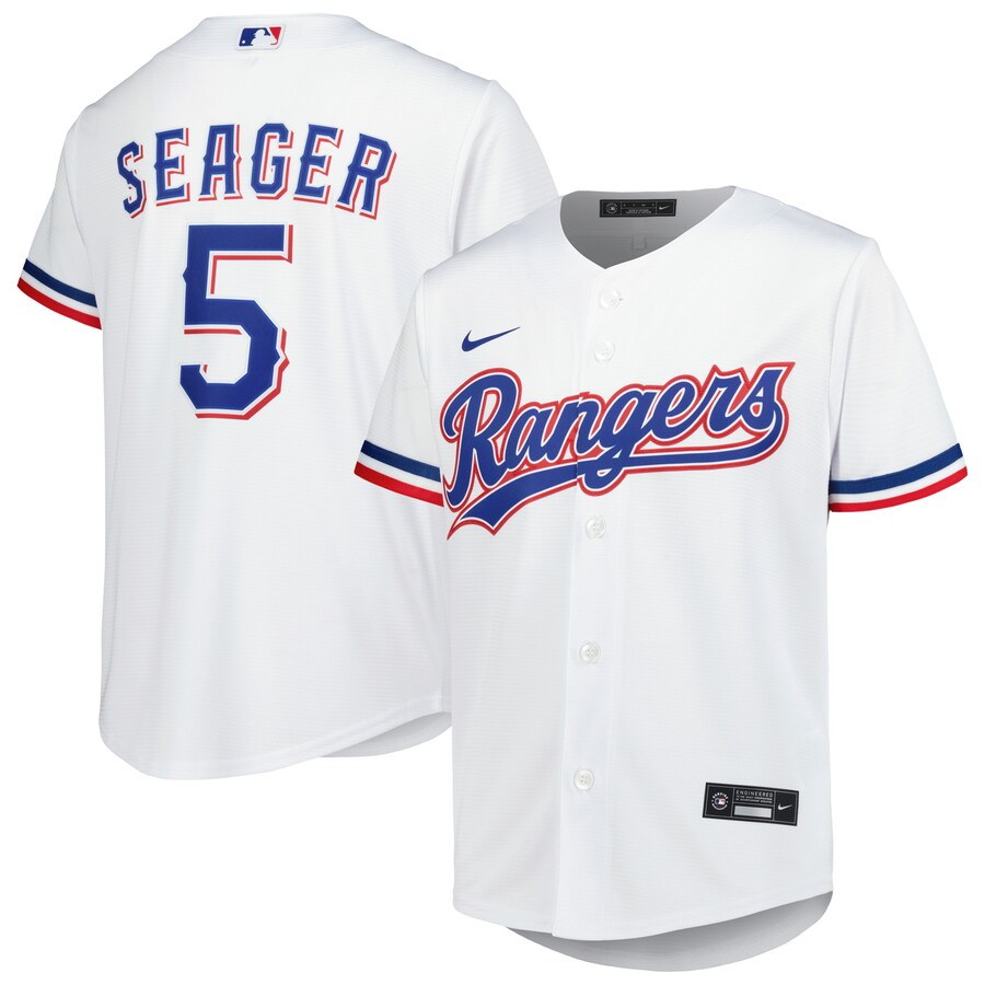 Youth Texas Rangers Corey Seager Nike White Home Replica Player Jersey - Jersey