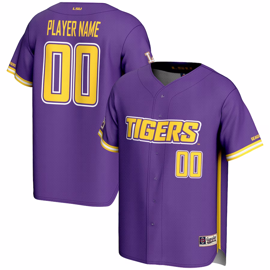 LSU Tigers GameDay Greats NIL Pick-A-Player Lightweight Baseball Jersey - Purple - Jersey
