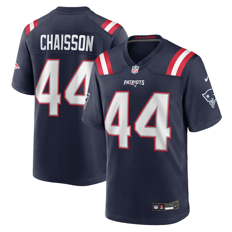 Men's New England Patriots K'Lavon Chaisson Nike Navy Team Game Jersey - Jersey