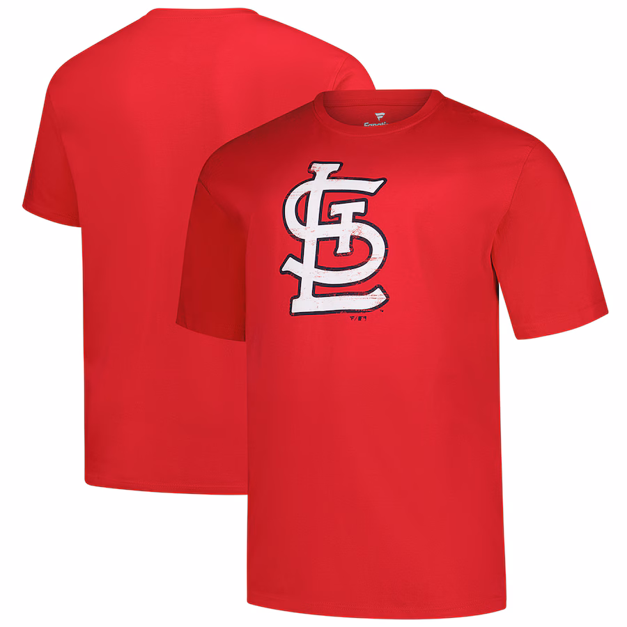 Men's St. Louis Cardinals Profile Red Big & Tall Weathered Logo T-Shirt - Jersey