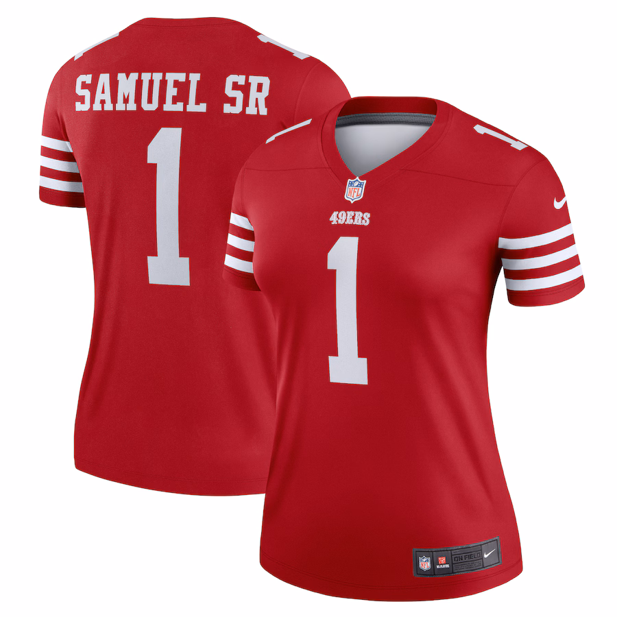Women's San Francisco 49ers Deebo Samuel Sr Nike Scarlet Legend Player Performance Top - Jersey
