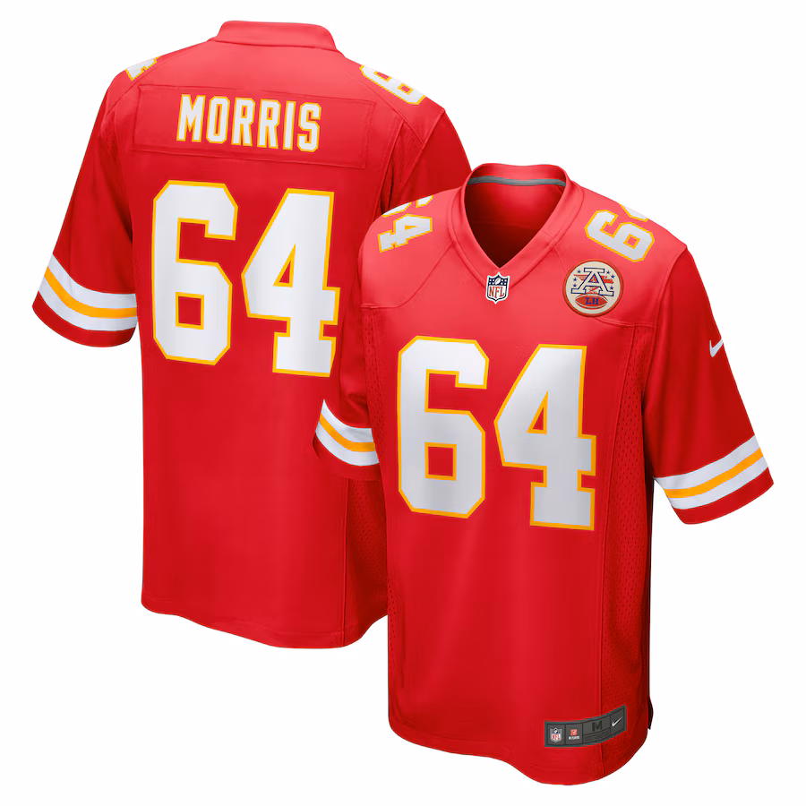 Men's Kansas City Chiefs Wanya Morris Nike Red Game Jersey - Jersey