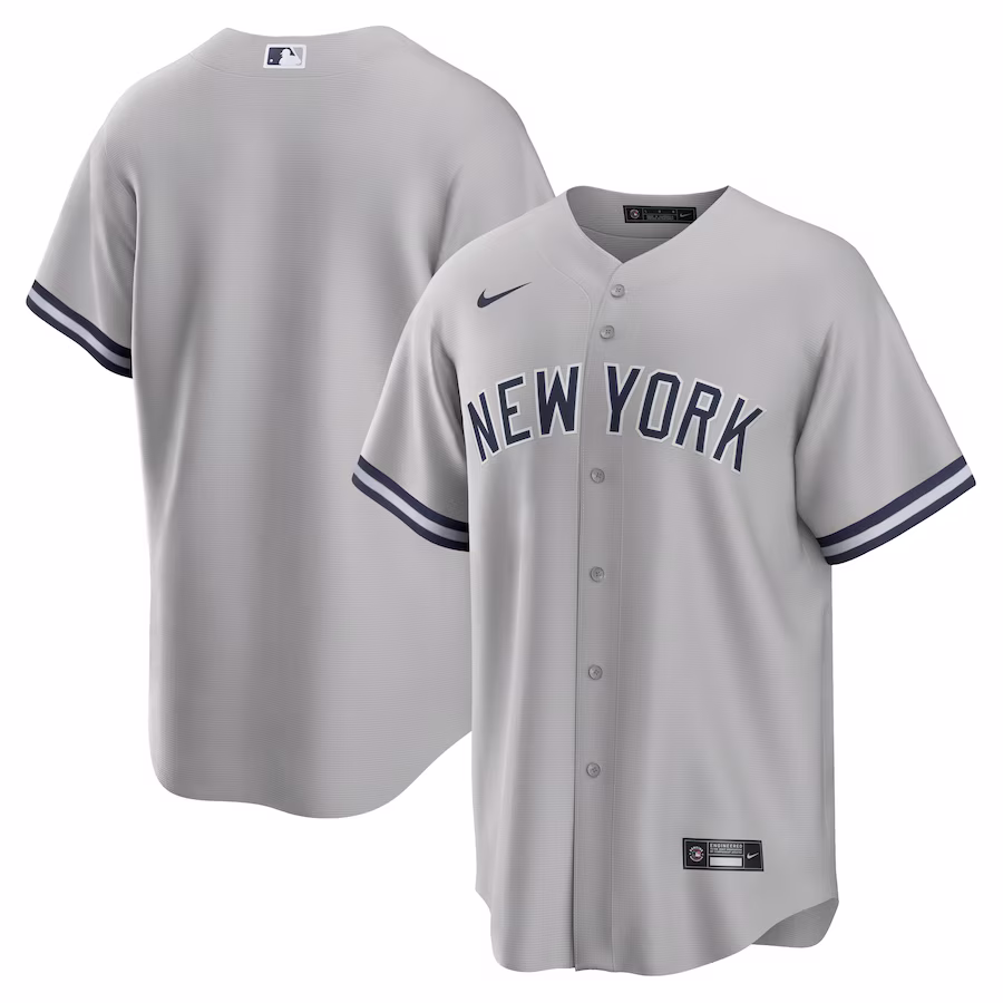 Men's New York Yankees Nike Gray Road Replica Team Jersey - Jersey