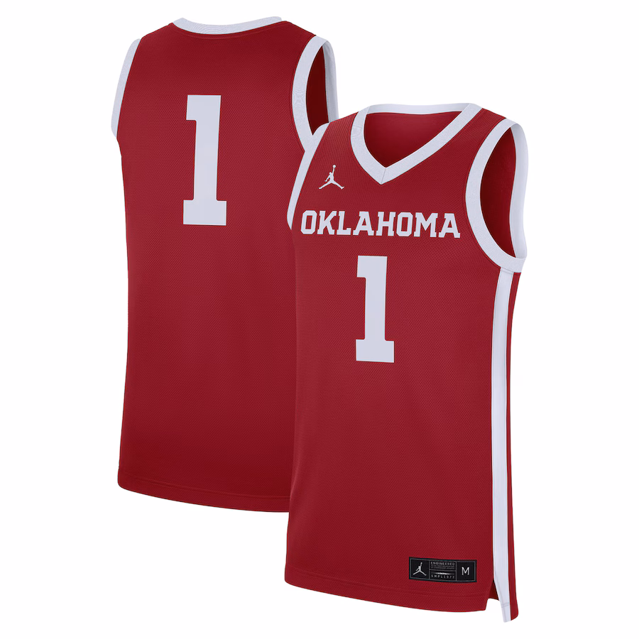 Men's Jordan Brand Crimson Oklahoma Sooners Replica Jersey - Jersey