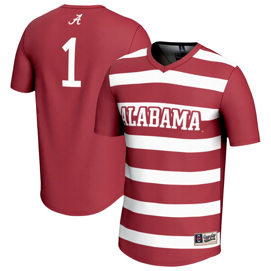 Unisex GameDay Greats #1 Crimson Alabama Crimson Tide Lightweight Soccer Fashion Jersey - Jersey
