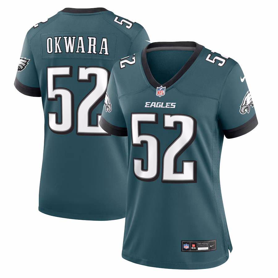Women's Philadelphia Eagles Julian Okwara Nike Midnight Green Game Jersey - Jersey