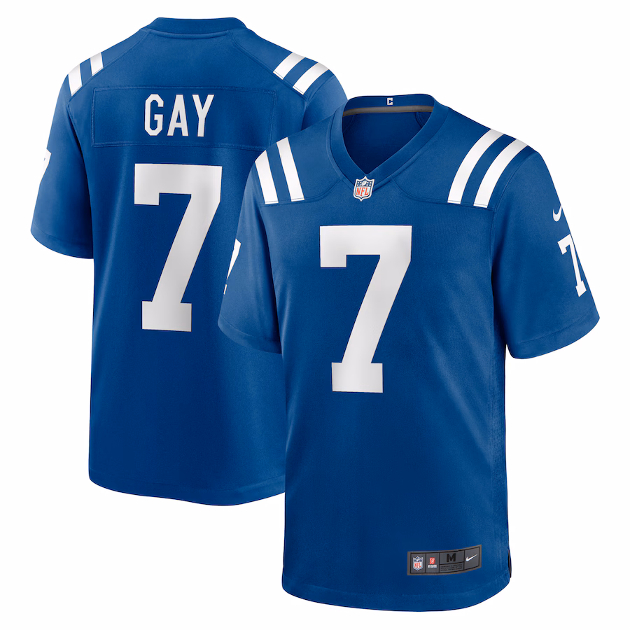 Men's Indianapolis Colts Matt Gay Nike Royal Team Game Jersey - Jersey